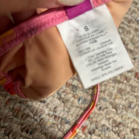 Edie Parker® X J.Crew string bikini top in fruit punch- Size Small - Picture 8 of 9